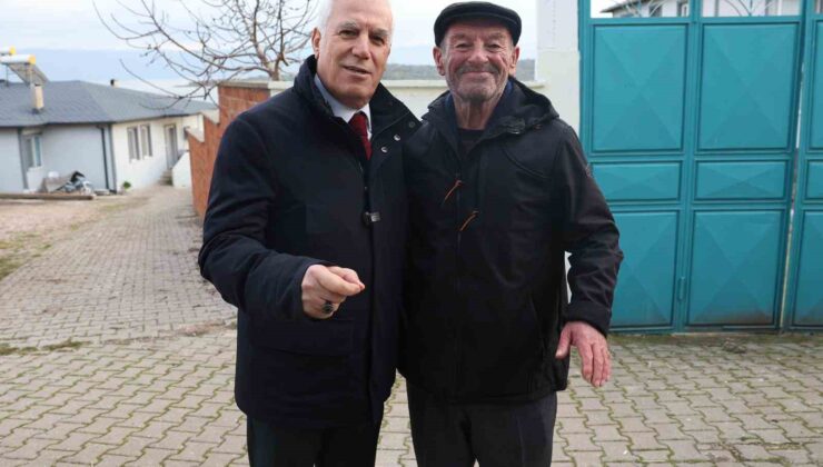 Başkan Bozbey’den Yaren Leylek ve Adem Amca’ya ziyaret