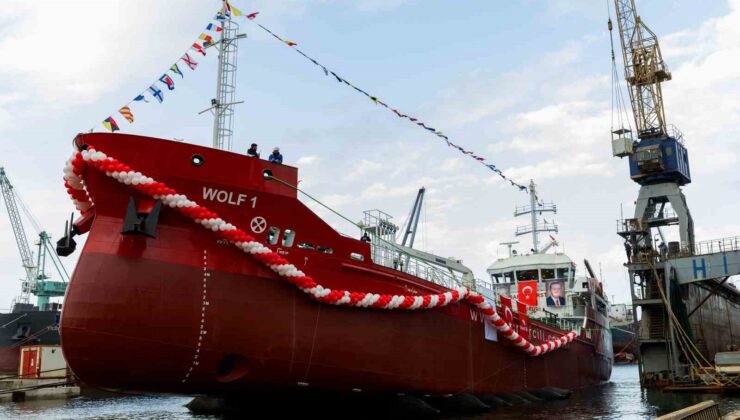 Petrol Ofisi Grubu ve Hicri Ercili Grup iş birliğinde inşa edilen ilk tanker “Wolf 1” suya indirildi