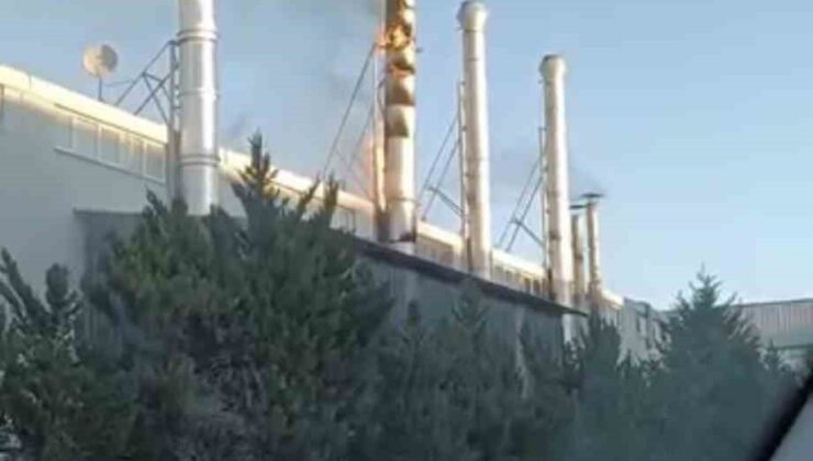 Bursa’da fabrika bacasında yangın çıktı
