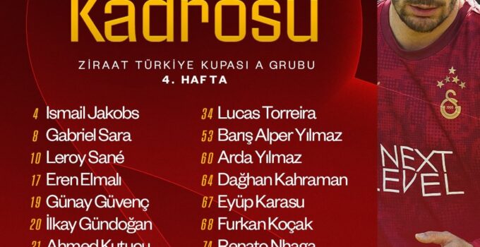 Galatasaray’da Alanyaspor maçının kamp kadrosu açıklandı