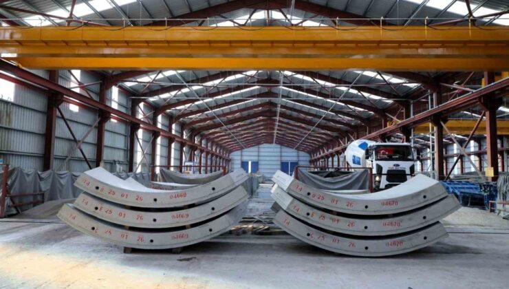 Körfezray Metro Projesi tünelleri için 6 bin 754 segment üretildi