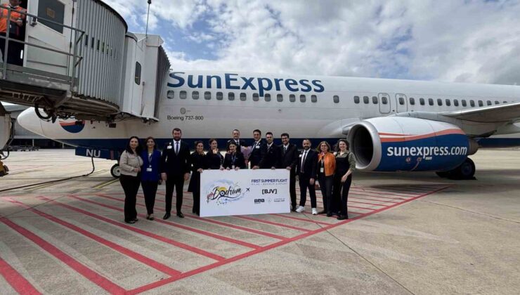 Milas-Bodrum Havalimanı sezonun ilk dış hat uçuşunu karşıladı