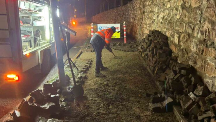 Şehir uyurken ekipler sahada