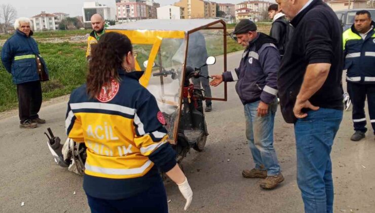 Tekirdağ’da motosiklet kazasında sürücü yaralandı