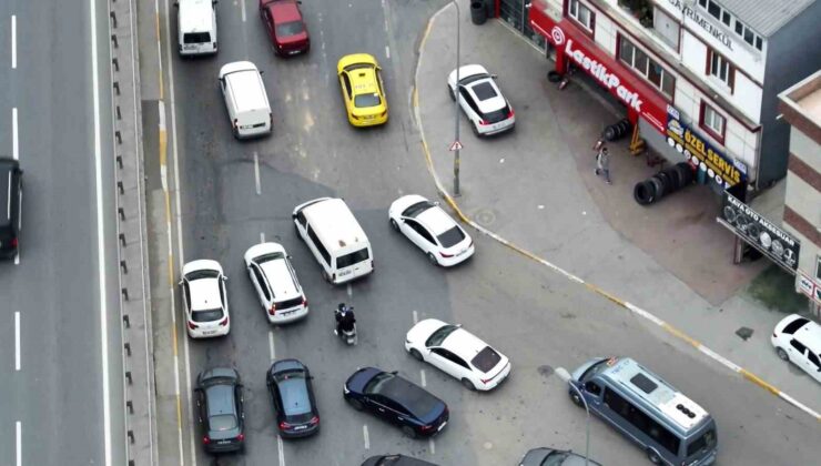 Yolu bırakıp kaldırımdan gittiler: Dron denetiminde ceza yağdı