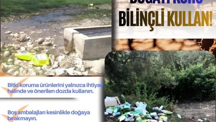 Zirai ilaç ambalajını doğaya atan üreticiye 26 bin 360 TL ceza