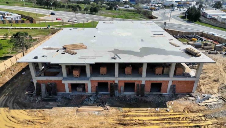 Gebze’de yeni itfaiye binasında çalışmalar yüzde 60’a ulaştı