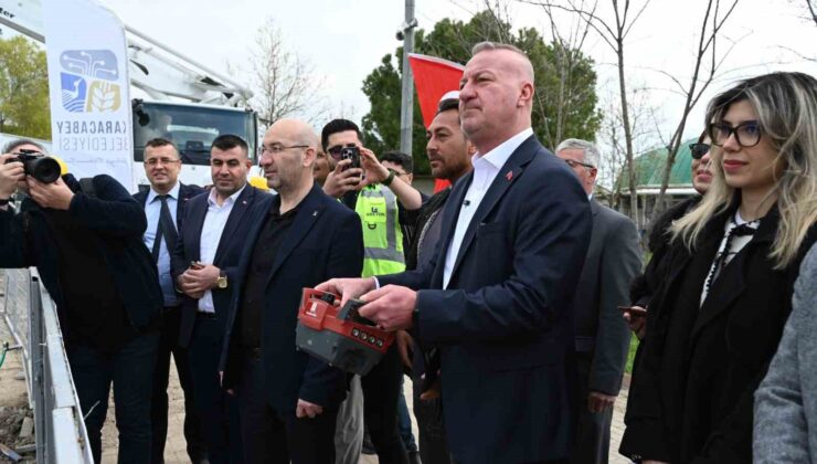 Karacabey’de hamam ve sauna kompleksinin temelleri atıldı