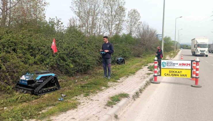 Zorlu araziler “çalı canavarı” ile temizleniyor
