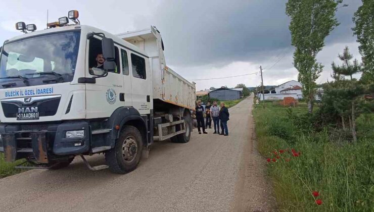 Bilecik’te bayram öncesi köy yollarında yoğun mesai