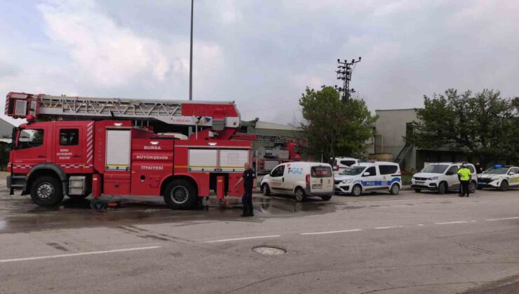 Bursa’da sunta fabrikasında korkutan yangın