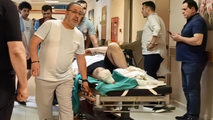 Çim biçerken parmaklarını biçti