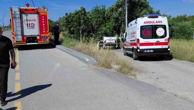 Edremit’te kontrolden çıkan otomobil savruldu: 1 ölü, 3 yaralı