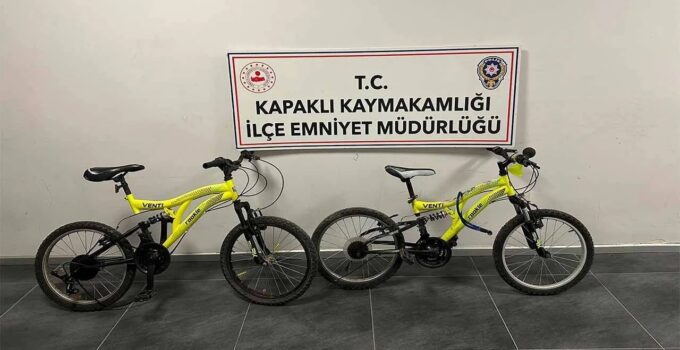 Kapaklı’da bisiklet çalan 2 çocuk yakalandı