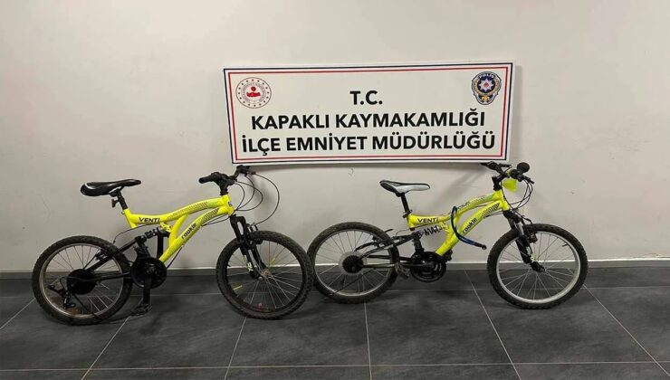 Kapaklı’da bisiklet çalan 2 çocuk yakalandı