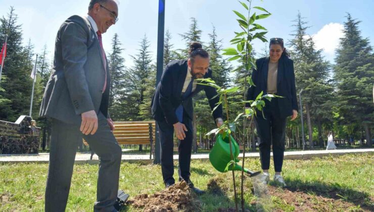 Bilecik’te ’Kampüsü Ağaçlandırıyoruz’ sloganıyla fidanlar toprakla buluştu