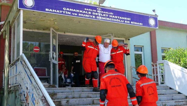 Çanakkale’de fırtına, dolu ve hortum tatbikatı gerçekleştirildi