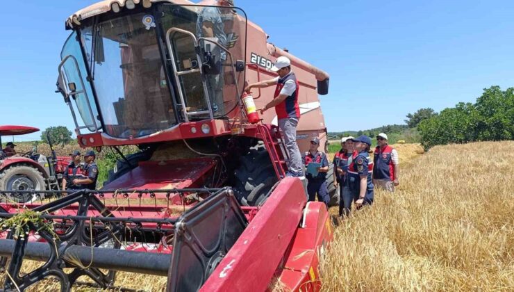 Çanakkale’de orman yangınlarına karşı biçerdöver denetimi yapıldı