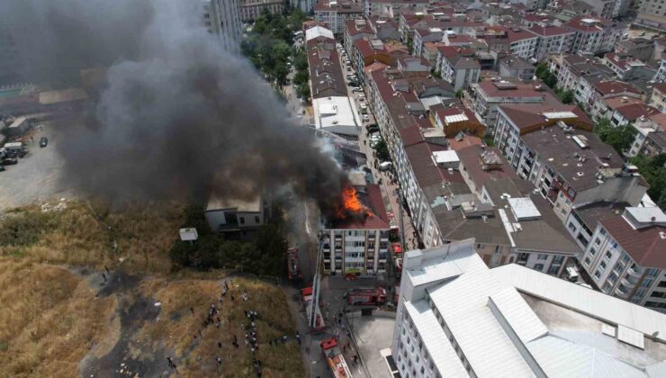 Esenyurt’ta korkutan çatı yangını: 4 binanın çatısına sıçradı