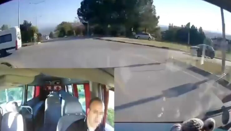 Sakarya’da savcı ile minibüs şoförünün trafikteki kavgası kamerada