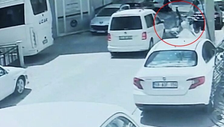 Tekirdağ’da yürekleri ağza getiren kaza kamerada: Motosikletin üzerinden böyle fırladı
